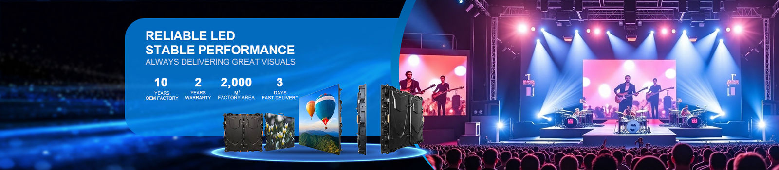 Le schermate a LED a noleggio