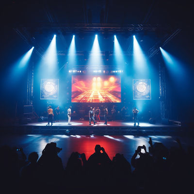 Display a LED P3.91 interno 5500-8500nit LED Video Screen per il noleggio di palcoscenico