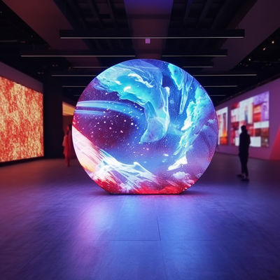 Display interno a LED curvo P4.81 schermo a LED rotondo ad alta risoluzione