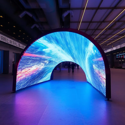 Display a LED a grande scala con schermo a LED curvo ad alta risoluzione P3.91 / P4