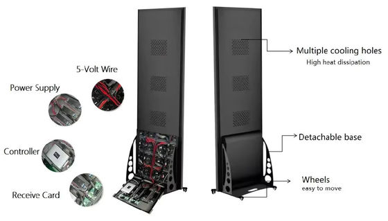 Display a LED per interni P1.667 Mobile Floor Advertising Machine 6000nits IP43 320x160 mm
