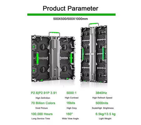 Pannelli LED in alluminio leggero con SMD2121 3-in-1 2.976Mm pixel pitch e display a colori