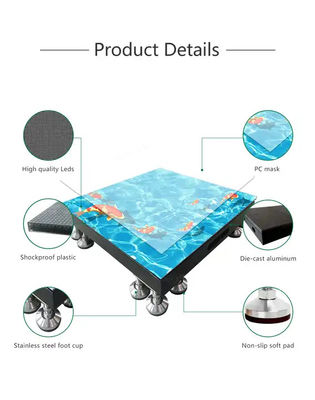 Interattivo Digital RGB Tile Wall per Dancing Gaming Video Stage Dance Floor Stand Led Wall Panels Screen Touch Display