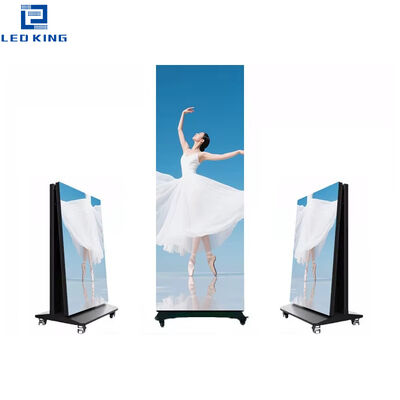 Display di manifesto a LED P2.5 pieghevole per interni 640x1920mm Display di manifesto a colori interiori Portable Led Poster Screen per centri commerciali