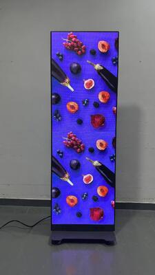 Display di manifesto a LED P2.5 pieghevole per interni 640x1920mm Display di manifesto a colori interiori Portable Led Poster Screen per centri commerciali