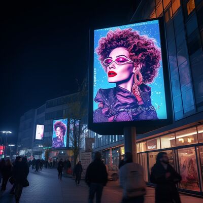 IP65 schermo LED esterno impermeabile con luminosità di 4000-5500 cd/m2 e durata di 100000 ore per la pubblicità