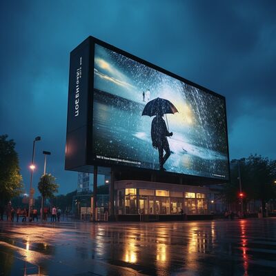 Schermata LED esterna con IP65 impermeabile 5000-7000cd/m2 Luminosità e 100000 ore di durata per cartellone digitale