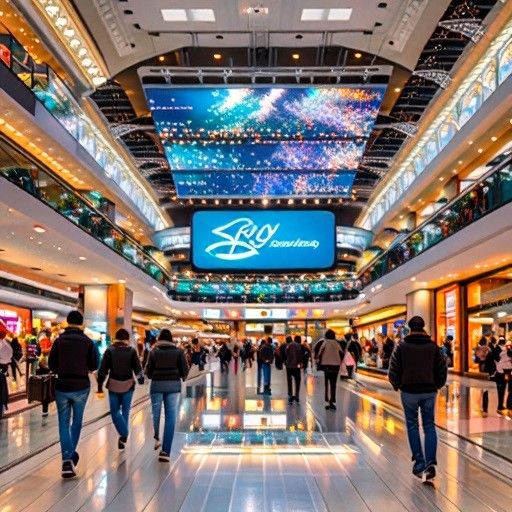 Display a LED digitale a colori interiori con schermo montato sul soffitto P2