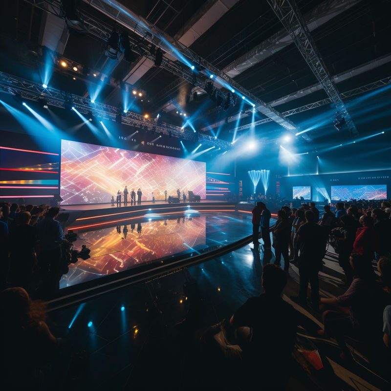 Installazione appesa di schermi a LED P5 per esterni