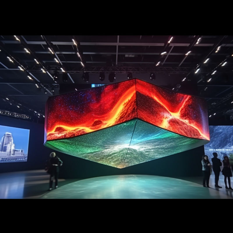 Modulare pannello a LED curvo interno P5 LED schermo espositivo facile installazione
