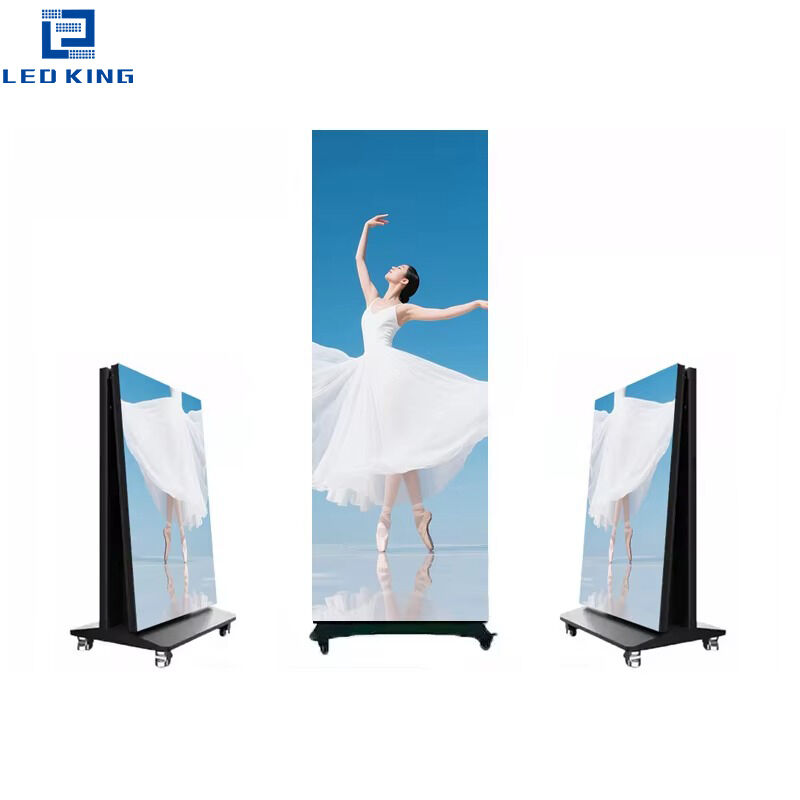 Display di manifesto a LED P2.5 pieghevole per interni 640x1920mm Display di manifesto a colori interiori Portable Led Poster Screen per centri commerciali