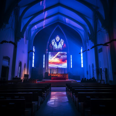 P2.976 schermo a LED interno per chiese ad alta risoluzione 16.7M gamma di colori