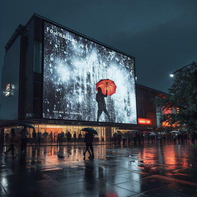 Sicurezza P4 Espositori esterni a LED impermeabili Repellente all'acqua Lunga durata di vita