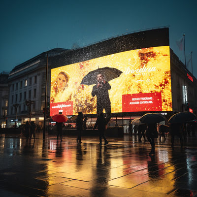 Display LED impermeabile P3 all'aperto Resistente all'acqua Con alto rapporto di contrasto