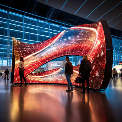 Display LED trasparente e flessibile leggero Alta luminosità